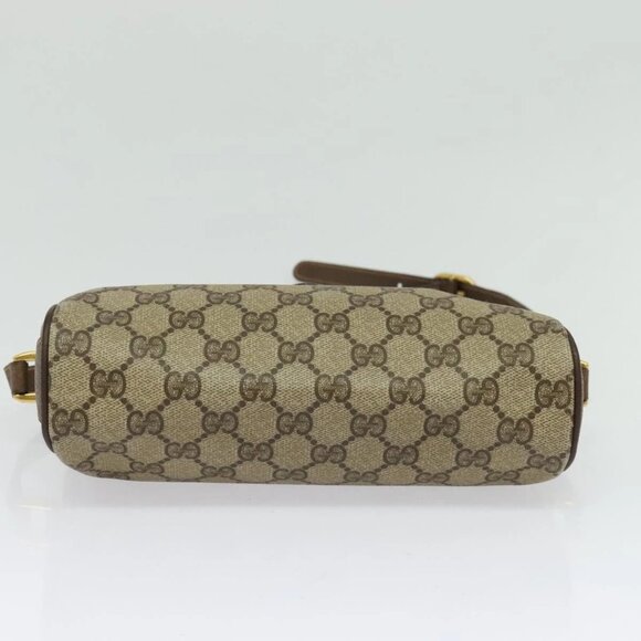 GUCCI GG Supreme Web Sherry Line Shoulder Bag PVC Beige 89 02 018 Auth BA4657 - Picture 7 of 16